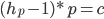 (h_p-1)*p=c